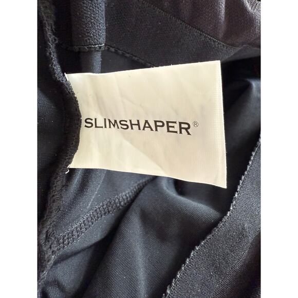 Slim Shaper Black One-Piece Swimsuit, Size 14 - Picture 5 of 5